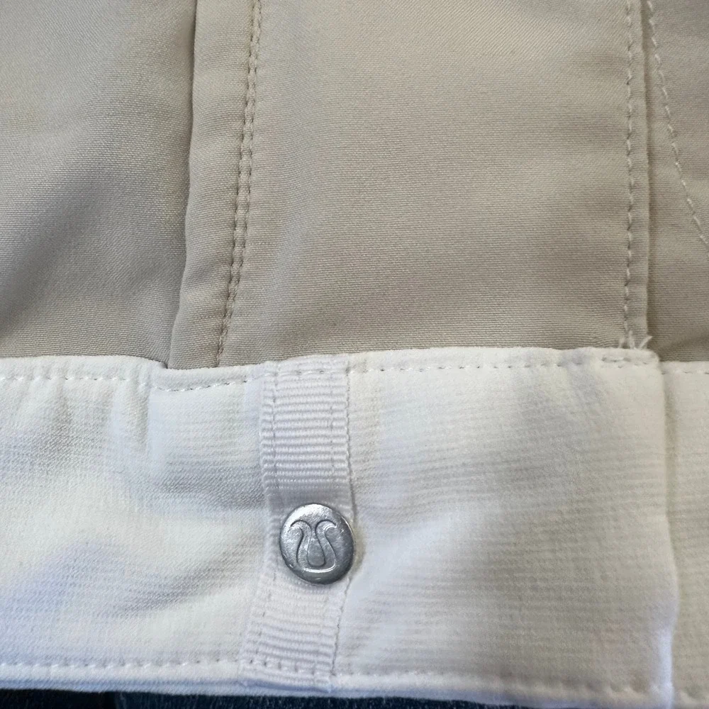 Lululemon Commission Golf Shorts Mens 34 White Technical Stretch LM7AW2S